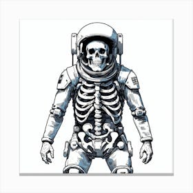 Skeleton Astronaut 1 Canvas Print