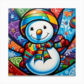 Snowman 2 Canvas Print