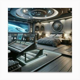 Futuristic Bedroom 2 Canvas Print