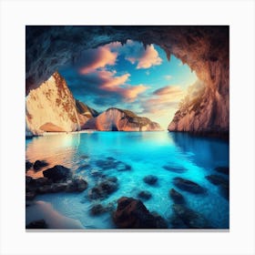 Cave In The Sea Canvas Print