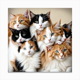 Group Of Cats 1 Canvas Print