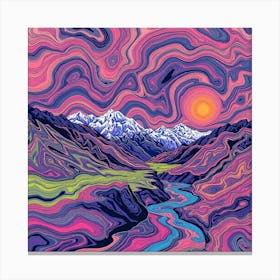 Psychedelic Landscape Canvas Print