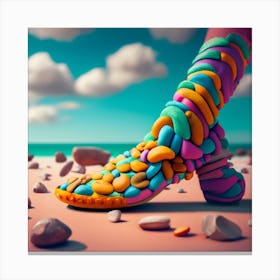 Smooth Stones In The Shape Of Legs Canvas Print