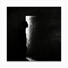 Silhouette Of A Man Canvas Print