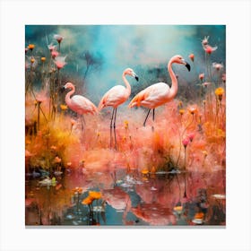 Flamingos Canvas Print