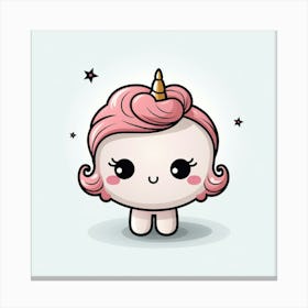 Cute Kawaii Unicorn Canvas Print