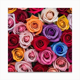 Colorful Roses Background 46 Canvas Print