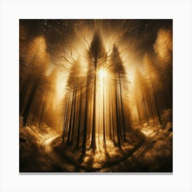 Forest In The Night Canvas Print