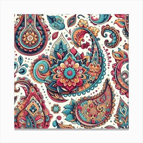 Colorful paisley pattern 1 Canvas Print