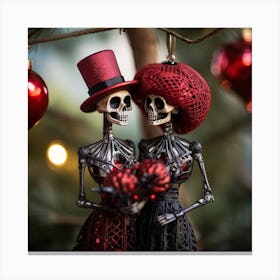 Merry Christmas! Christmas skeleton 2 Canvas Print