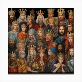 Abstract Kings And Queens Art Print 2 1 Canvas Print