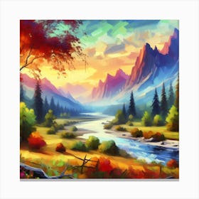 Landscape Painting 14 Canvas Print