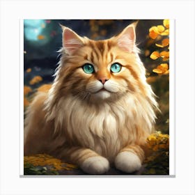 Cat With Blue Eyes Canvas Print