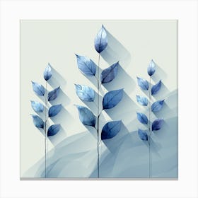 Blue Leaves Canvas Print