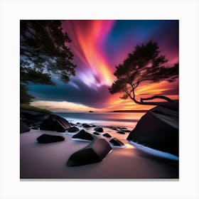 Sunset In Sweden Canvas Print