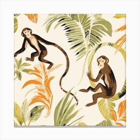 Monkeys In The Jungle Canvas Print