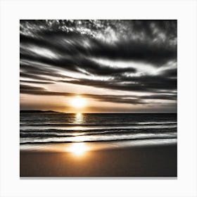 Sunset On The Beach 681 Canvas Print