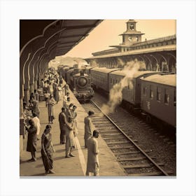 Train Station In India Canvas Print