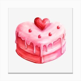 Valentine'S Day Cake 10 Canvas Print