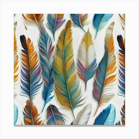 Feathers oil painting abstract painting art 6 Canvas Print