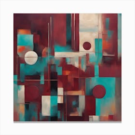 Abstract Painting, burgundy's Canvas Print