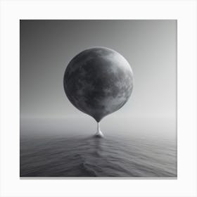 Moon In The Water Canvas Print