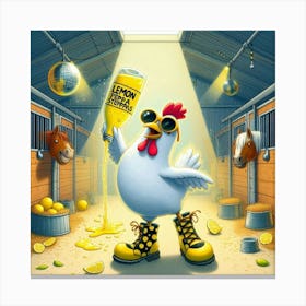 Chicken In A Barn Canvas Print