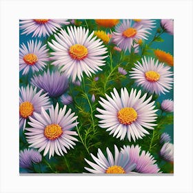 Aster Flowers 6 Canvas Print