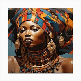 BB Borsa Woman Africa Traditional Art Canvas Print