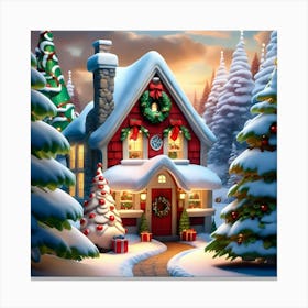 Christmas House 3 Canvas Print