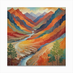 River In The Mountains 8 Canvas Print