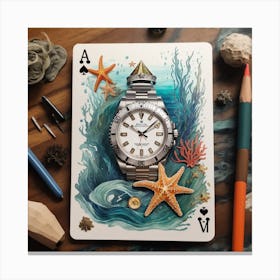 Rolex Playing Cards Canvas Print