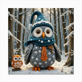 Owl In The Woods 1 Canvas Print