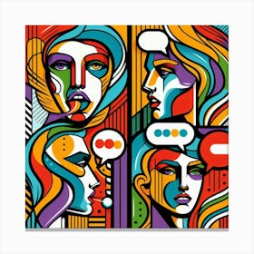 let's talk 1 Canvas Print