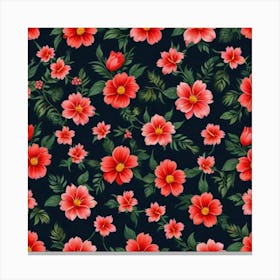 Fabrics With Floral Pattern Background 1 Canvas Print