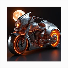 Cyborg Motorcycle Canvas Print