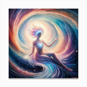 Leonardo Phoenix In A Swirling Ethereal Whirlwind Of Colors Th 2 Canvas Print