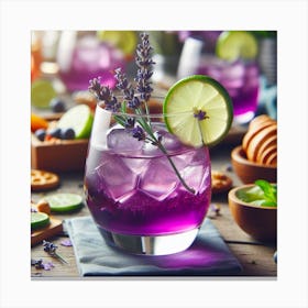 Purple Drink With Lavender 2 Canvas Print