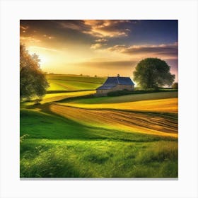 Sunset In The Countryside 28 Canvas Print