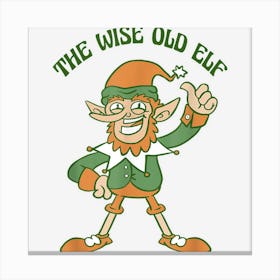 The Wise Old Elf Cute Ugly Christmas Sweater Canvas Print