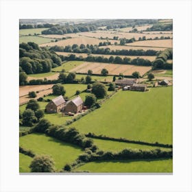 Aerial View Of A Farm 6 Canvas Print