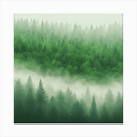 Misty Forest Canvas Print