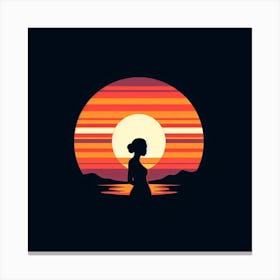 Sunset Silhouette 5 Canvas Print
