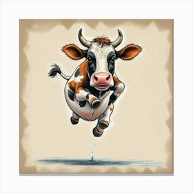 Cow Jumping 1 Canvas Print