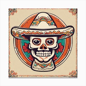 Day Of The Dead Skull 122 Canvas Print