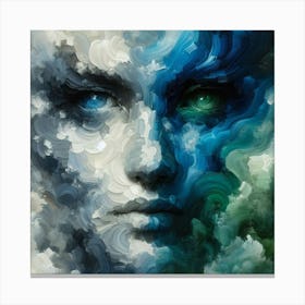 Of A Woman With Blue Eyes Canvas Print