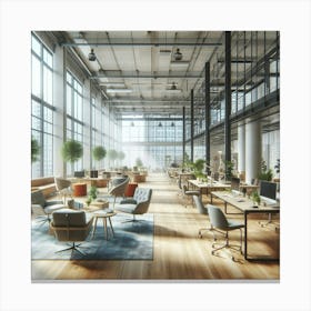 Modern Office Space 4 Canvas Print