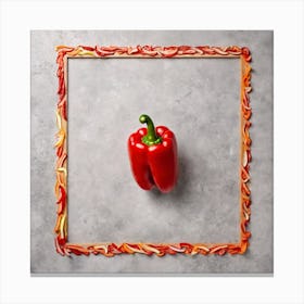 Pepper In A Frame 2 Canvas Print