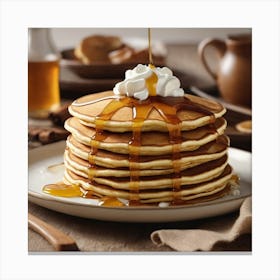 Pancakes With Syrup Canvas Print