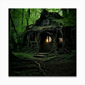 The Witchs Hovel Nestled Deep Within The Woods Is A Sight To Behold The Structure Canvas Print